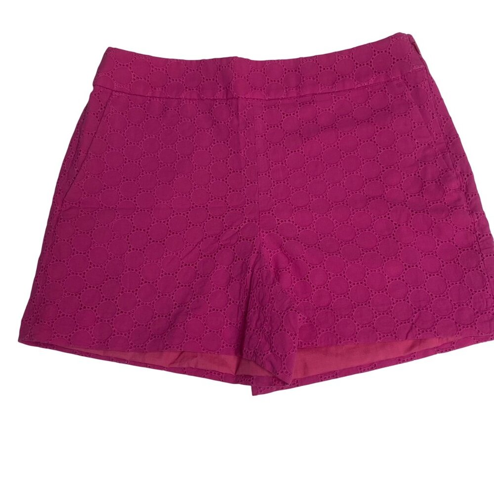 J.Crew Hi Rise Eyelet Patterned Cotton‎ Blend Shorts Size 8